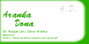 aranka dona business card